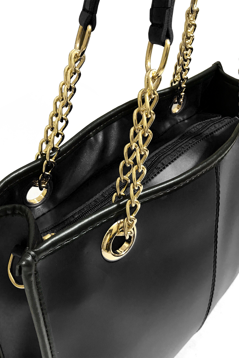 Black Shine Premium Leather Tote Bag