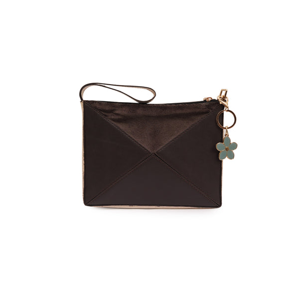 Brown Velvet Handbag