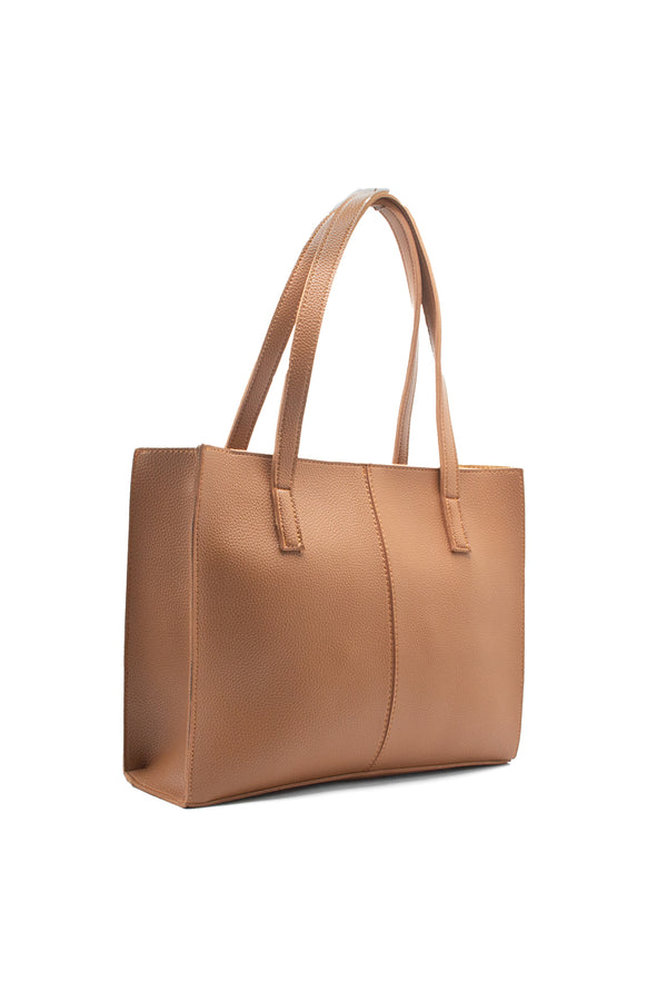 Elegant Brown Leather Tote Bag