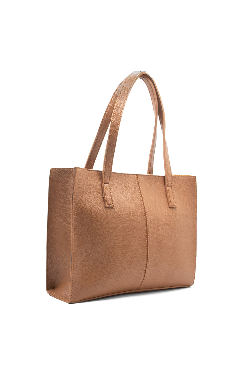 Elegant Brown Leather Tote Bag