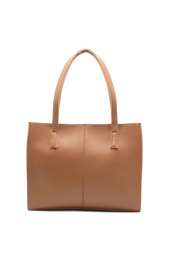 Elegant Brown Leather Tote Bag