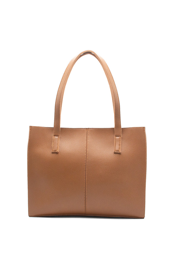 Elegant Brown Leather Tote Bag