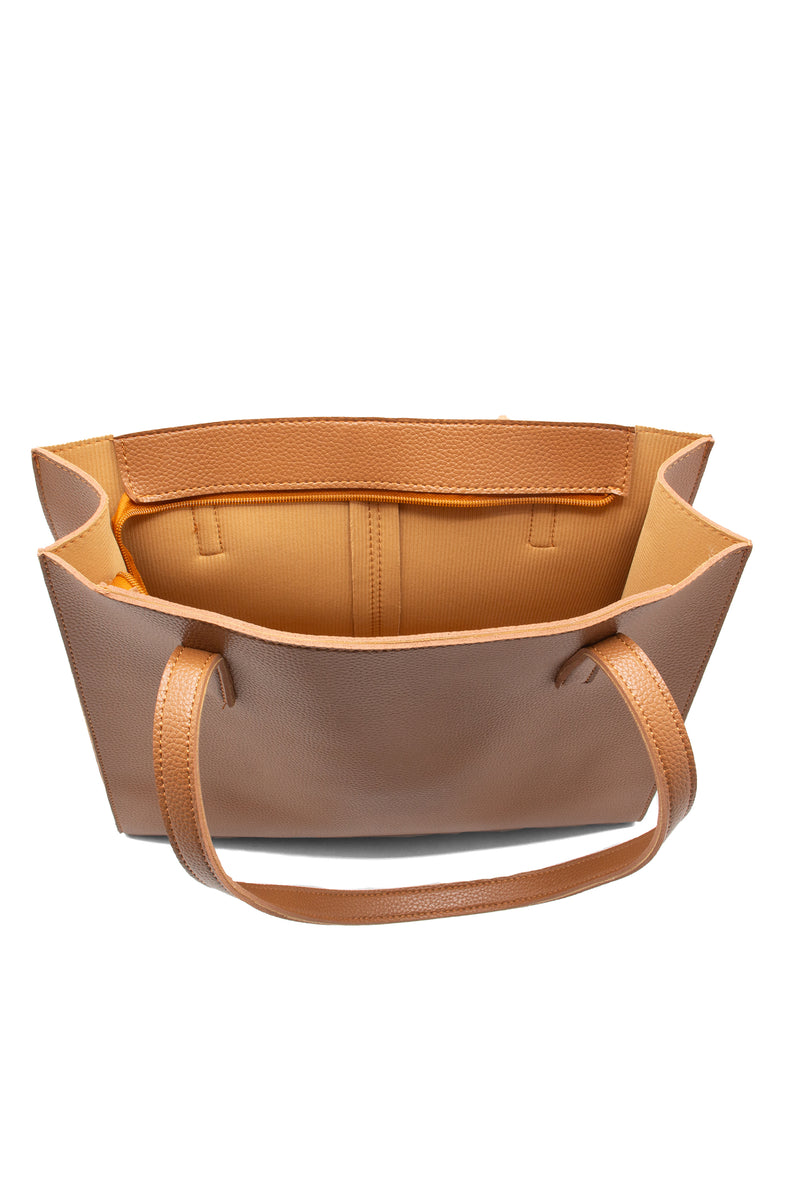 Elegant Brown Leather Tote Bag
