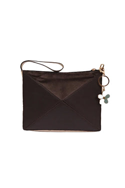Brown Velvet Handbag