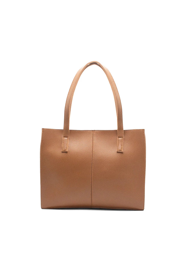 Elegant Brown Leather Tote Bag